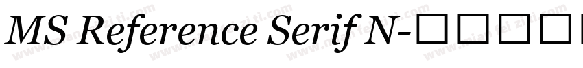 MS Reference Serif N字体转换